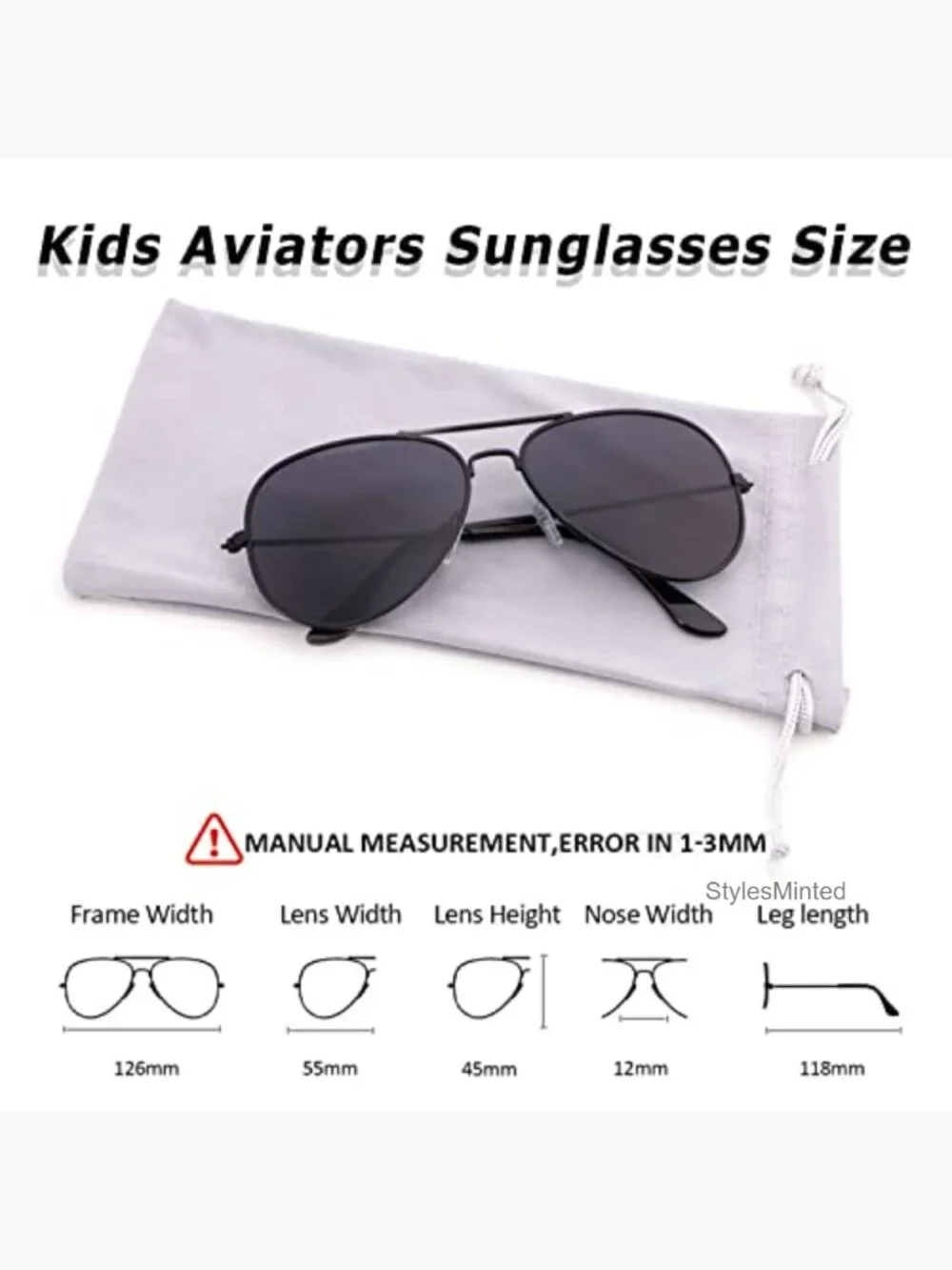 Kids Aviator Sunglasses UV Protection Polarized Lens for Boys Girls Age 2-9